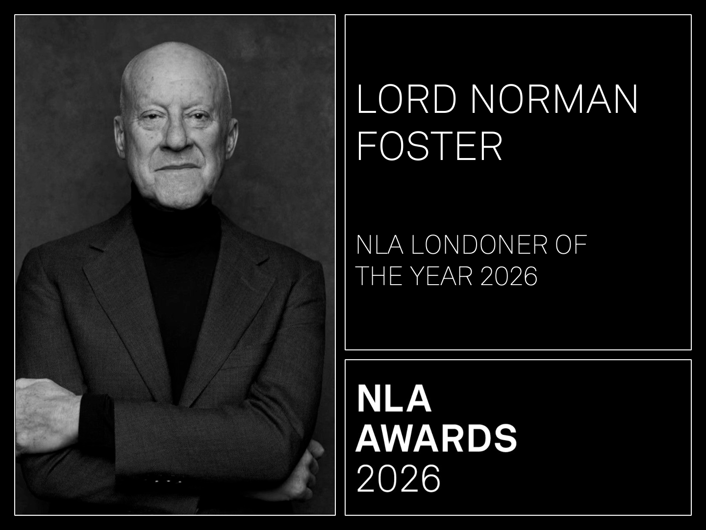 Lord Foster to speak at the NLA Awards 2026